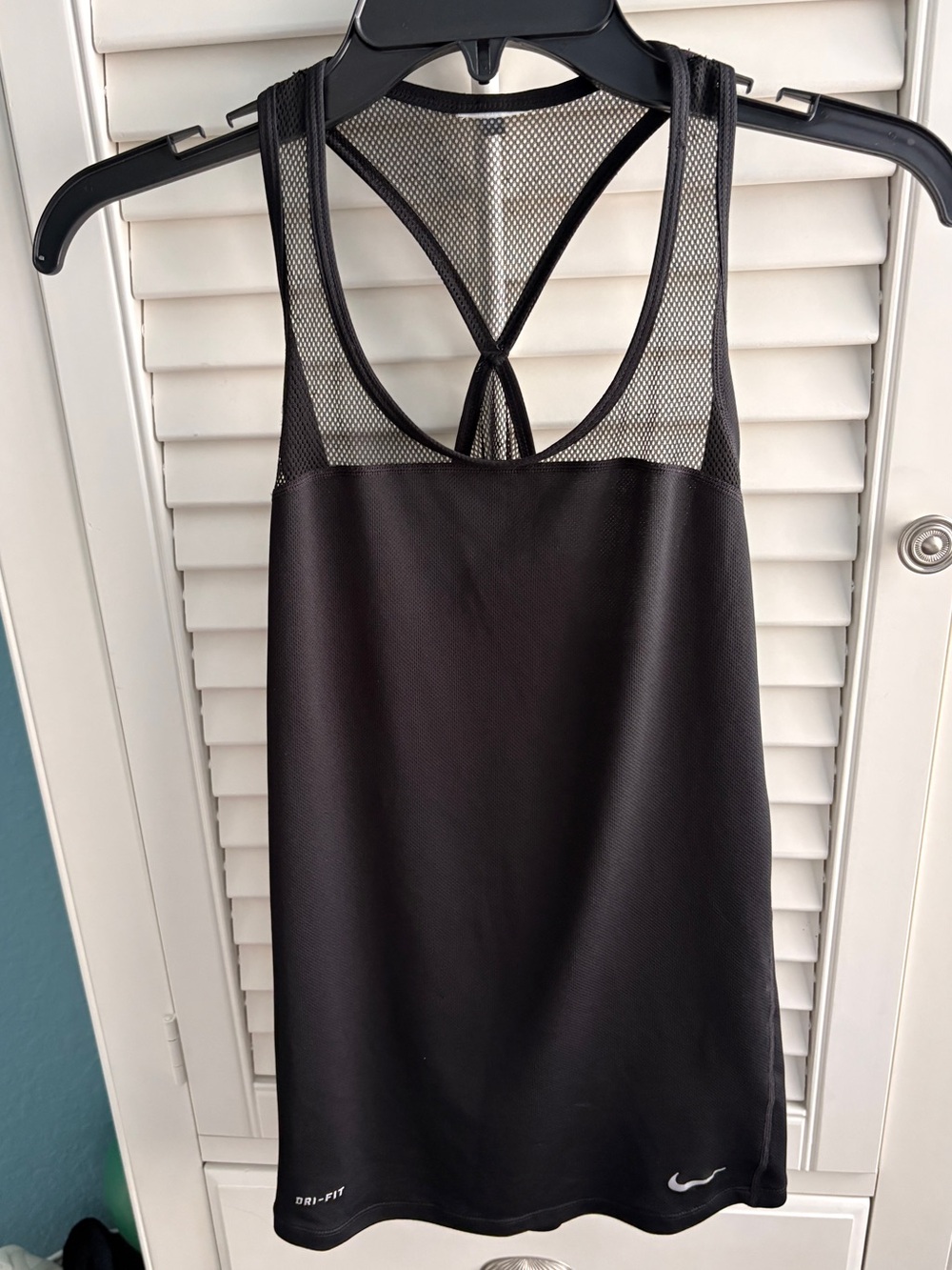 Nike Black Mesh Racerback Tank Top